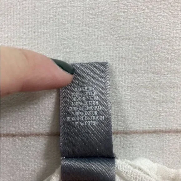 Aerie Womens White Crochet Fringe Hem Open Front Kimono Cover Up Cardigan OS - Picture 5 of 7